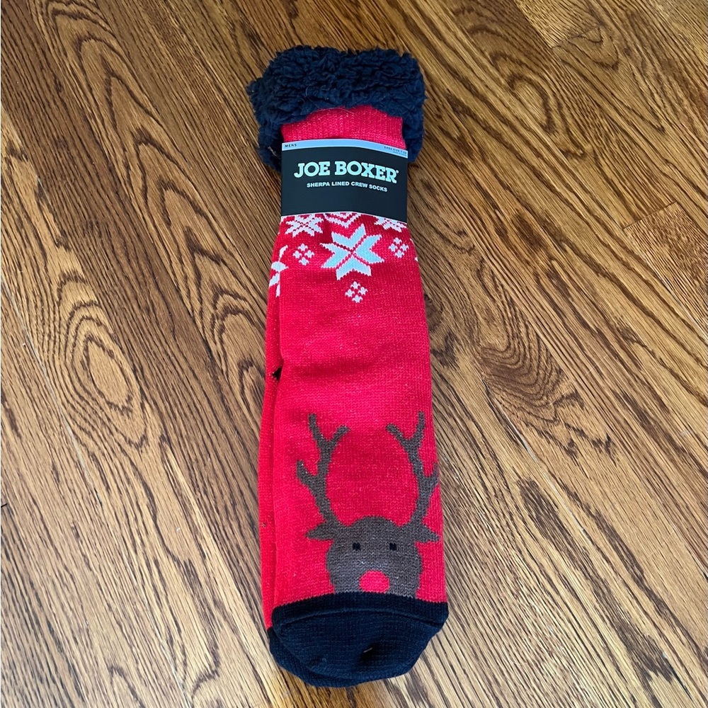 NWT Joe Boxer Sherpa Lined Crew Socks